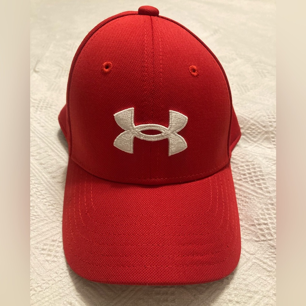Kids Under Armour Bold Red Cap with White Logo